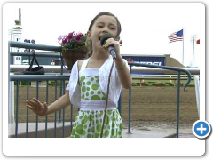 Rhema Marvanne singing - National Anthem Lone Star Park 4/11/2010  Grand Prairie TX